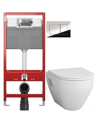 Комплект подвесной унитаз Am.Pm Spirit 2.0 C701738WH + C707857WH + система инсталляции Tece 9300302 + 9240401