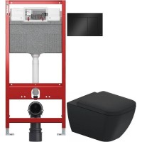 Комплект подвесной унитаз Duravit Happy D.2 2222098900 + 0064591300 + система инсталляции Tece 9300302 + 9240407