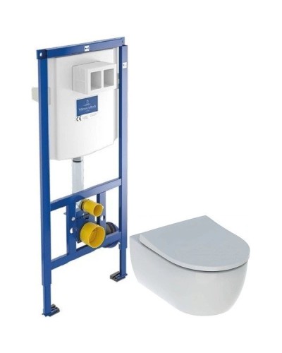 Комплект подвесной унитаз Geberit iCon 500.784.01.1  + система инсталляции Villeroy & Boch 92246100