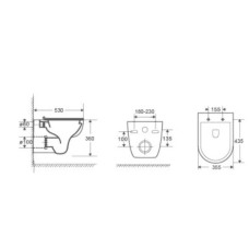 Комплект подвесной унитаз WeltWasser Baarbach 004GL-WT 10000003811 + система инсталляции AlcaPlast AM101/11203:1RUSSETM71