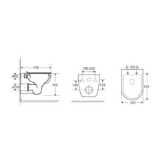 Комплект подвесной унитаз WeltWasser Baarbach 004GL-WT 10000003811 + система инсталляции Jacob Delafon E5504-NF + E4326-00