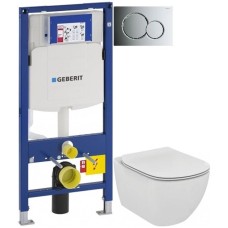 Комплект подвесной унитаз Ideal Standard Tesi Aquablade T007901 + T352701 + система инсталляции Geberit 111.300.00.5 + 115.770.21.5 + 111.815.00.1