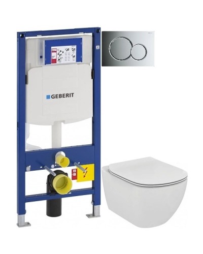 Комплект подвесной унитаз Ideal Standard Tesi Aquablade T007901 + T352701 + система инсталляции Geberit 111.300.00.5 + 115.770.21.5 + 111.815.00.1