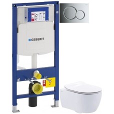 Комплект подвесной унитаз SSWW NC2038 + система инсталляции Geberit 111.300.00.5 + 115.770.21.5 + 111.815.00.1