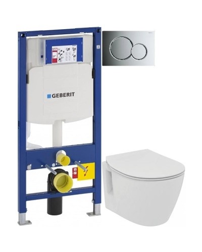 Комплект подвесной унитаз Ideal Standard Connect Space E804601 + E772401 + система инсталляции Geberit 111.300.00.5 + 115.770.21.5 + 111.815.00.1