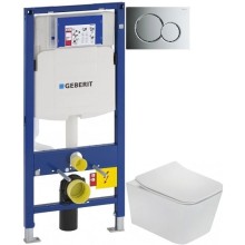 Комплект подвесной унитаз Teka Formentera 11.732.00.00 + система инсталляции Geberit 111.300.00.5 + 115.770.21.5 + 111.815.00.1