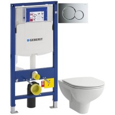 Комплект подвесной унитаз Laufen Pro 8.2095.0.000.000.1 + 8.9896.6.000.000.1 + система инсталляции Geberit 111.300.00.5 + 115.770.21.5 + 111.815.00.1