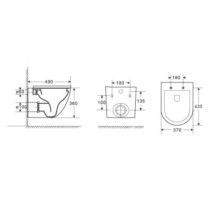 Комплект подвесной унитаз WeltWasser Merzbach 004GL-WT 10000003661 + система инсталляции Geberit 111.300.00.5 + 115.770.21.5 + 111.815.00.1