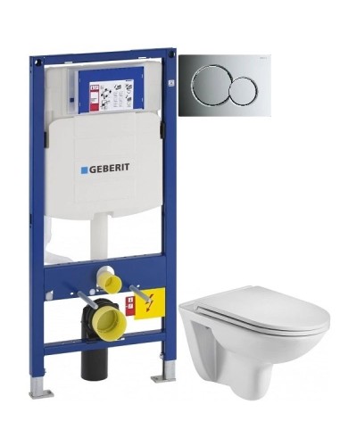 Комплект подвесной унитаз WeltWasser Baarbach 004GL-WT 10000003811 + система инсталляции Geberit 111.300.00.5 + 115.770.21.5 + 111.815.00.1