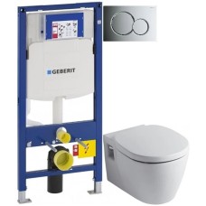 Комплект подвесной унитаз Ideal Standard Connect E803501 + E712701 + система инсталляции Geberit 111.300.00.5 + 115.770.21.5 + 111.815.00.1