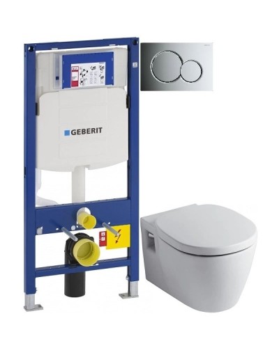 Комплект подвесной унитаз Ideal Standard Connect E803501 + E712701 + система инсталляции Geberit 111.300.00.5 + 115.770.21.5 + 111.815.00.1
