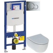 Комплект подвесной унитаз Geberit iCon 500.784.01.1 + система инсталляции Geberit 111.300.00.5 + 115.770.21.5 + 111.815.00.1