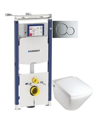 Комплект подвесной унитаз Jacob Delafon Escale E1306-00 + система инсталляции Geberit 111.362.00.5 + 115.770.21.5