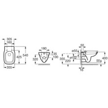 Комплект подвесной унитаз Roca Debba 346997000 + ZRU9302826 + система инсталляции Geberit 111.362.00.5 + 115.770.21.5