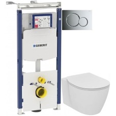 Комплект подвесной унитаз Ideal Standard Connect E771801 + E772401 + система инсталляции Geberit 111.362.00.5 + 115.770.21.5