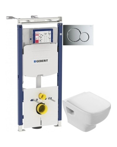 Комплект подвесной унитаз Jacob Delafon Struktura EDF102-00 + E4272-00 + система инсталляции Geberit 111.362.00.5 + 115.770.21.5