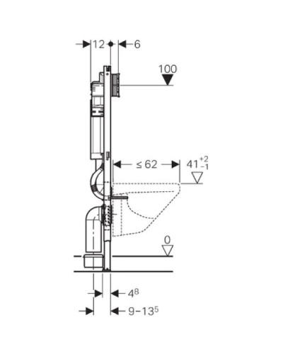 Комплект подвесной унитаз Jacob Delafon Struktura EDF102-00 + E4272-00 + система инсталляции Geberit 111.362.00.5 + 115.770.21.5