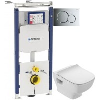 Комплект подвесной унитаз Jacob Delafon Struktura EDF102-00 + E70025-00 + система инсталляции Geberit 111.362.00.5 + 115.770.21.5