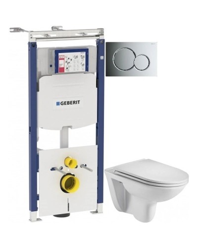 Комплект подвесной унитаз WeltWasser Baarbach 004GL-WT 10000003811 + система инсталляции Geberit 111.362.00.5 + 115.770.21.5