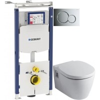 Комплект подвесной унитаз Ideal Standard Connect E803501 + E712701 + система инсталляции Geberit 111.362.00.5 + 115.770.21.5