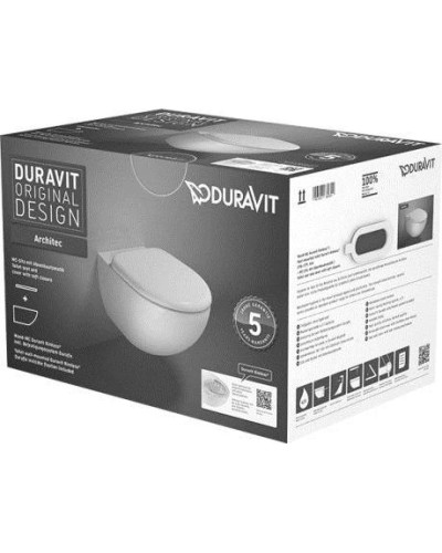 Комплект подвесной унитаз Duravit Architec 45720900A1 + система инсталляции Geberit 111.362.00.5 + 115.770.21.5