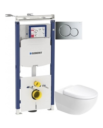 Комплект подвесной унитаз Duravit Architec 45720900A1 + система инсталляции Geberit 111.362.00.5 + 115.770.21.5