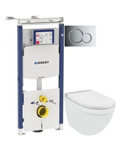 Комплект подвесной унитаз Jaquar Solo SLS-WHT-6953BIUFSM + система инсталляции Geberit 111.362.00.5 + 115.770.21.5
