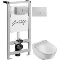 Комплект подвесной унитаз Jacob Delafon Odeon Rive Gauche EDR102-00 + E24889-00 + система инсталляции Jacob Delafon E5504 + E4326-CP
