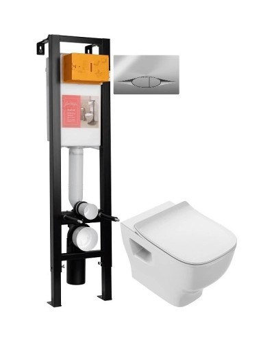 Комплект подвесной унитаз Jacob Delafon Struktura EDF102-00 + E70025-00 + система инсталляции Jacob Delafon E33130RU-NF + E29027-CP
