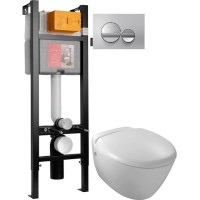 Комплект подвесной унитаз Jacob Delafon Presquile E4440-00 + система инсталляции Jacob Delafon E33131RU-NF + E20859-CP-MTC