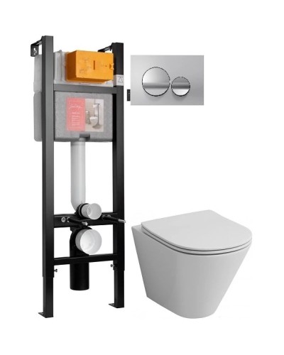 Комплект подвесной унитаз Grossman GR-4477S + система инсталляции Jacob Delafon E33131RU-NF + E20859-CP-MTC