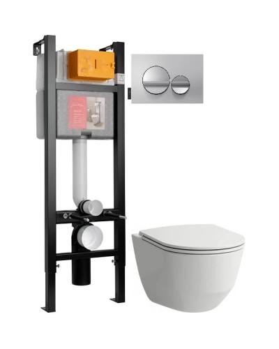 Комплект подвесной унитаз Laufen Pro 8.2096.6.000.000.1 + 8.9896.6.000.000.1 + система инсталляции Jacob Delafon E33131RU-NF + E20859-CP-MTC