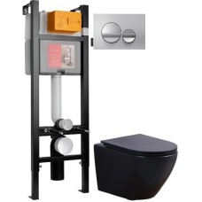 Комплект подвесной унитаз Esbano AZALEA ESUPAZALBM + система инсталляции Jacob Delafon E33131RU-NF + E20859-CP-MTC