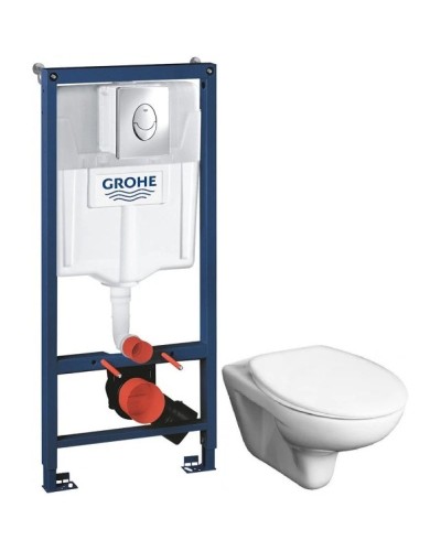 Комплект подвесной унитаз Roca Mateo 346200000 + ZRU9302822 + система инсталляции Grohe 38721001