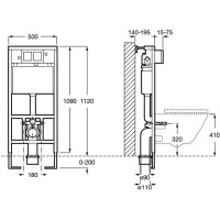 Инсталляционная система для подвесного унитаза Roca Duplo WC 890090020