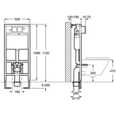 Инсталляционная система для подвесного унитаза Roca Duplo WC 890090020