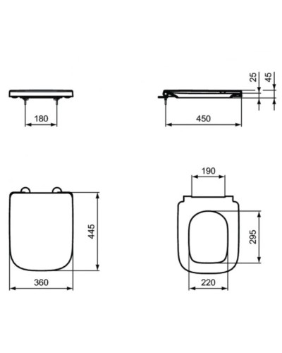 Комплект подвесной унитаз T471701+ T453001 + система инсталляции E233267 Ideal Standard Prosys I.life A WA330101