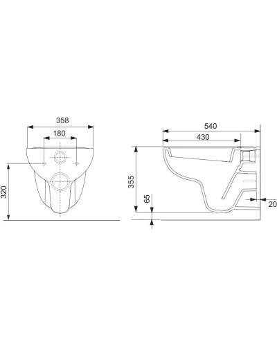 Комплект подвесной унитаз + система инсталляции Tece TECEbase 9400412.WC1