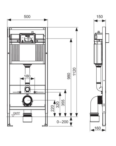 Комплект подвесной унитаз + система инсталляции Tece TECEbase K440403.WC1