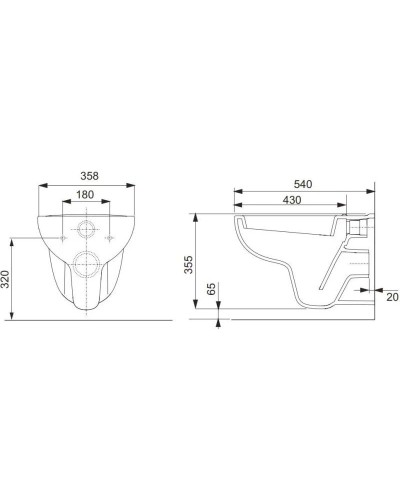 Комплект подвесной унитаз + система инсталляции Tece TECEbase K440920.WC1