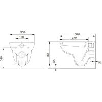 Комплект подвесной унитаз + система инсталляции Tece TECEbase K440921.WC1
