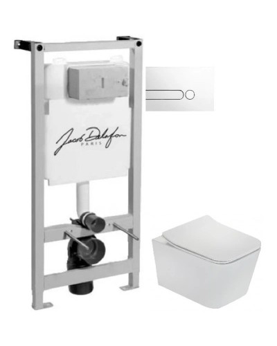 Комплект подвесной унитаз Teka Formentera 11.732.00.00 + система инсталляции Jacob Delafon E5504-NF + E4326-00