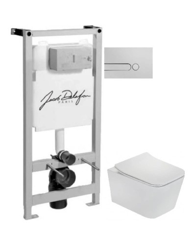 Комплект подвесной унитаз Teka Formentera 11.732.00.00 + система инсталляции Jacob Delafon E5504-NF + E4326-CP