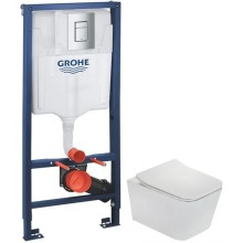 Комплект подвесной унитаз Teka Formentera 11.732.00.00 + система инсталляции Grohe 38772001