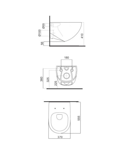 Комплект подвесной унитаз 40006661B + 40006661S + система инсталляции 40006356 + 40006362 Pestan Fluenta SET40006661AM