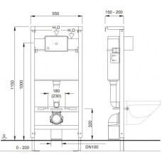 Комплект подвесной унитаз 40006460B + 40006460S + система инсталляции 40006356 + 40006363 Pestan Basic SET40006460OW
