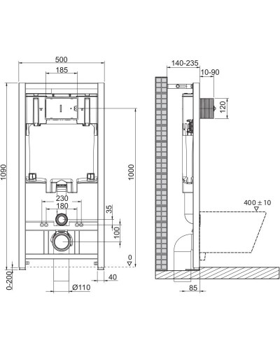 Комплект подвесной унитаз BelBagno Due BB3103CHR/SC + система инсталляции BelBagno BB002-80 + BB018-GV-BIANCO