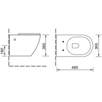 Комплект подвесной унитаз + система инсталляции SantiLine SL-5018MB + SL-03