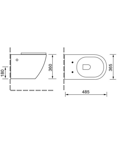 Комплект подвесной унитаз + система инсталляции SantiLine SL-5018MB + SL-03