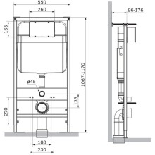 Комплект подвесной унитаз + система инсталляции SantiLine SL-5018MB + SL-03
